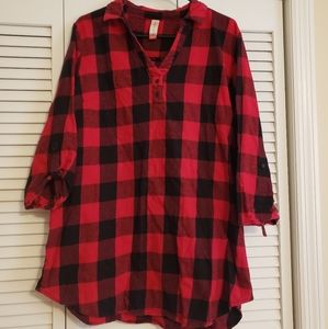 Buffalo plaid tunic